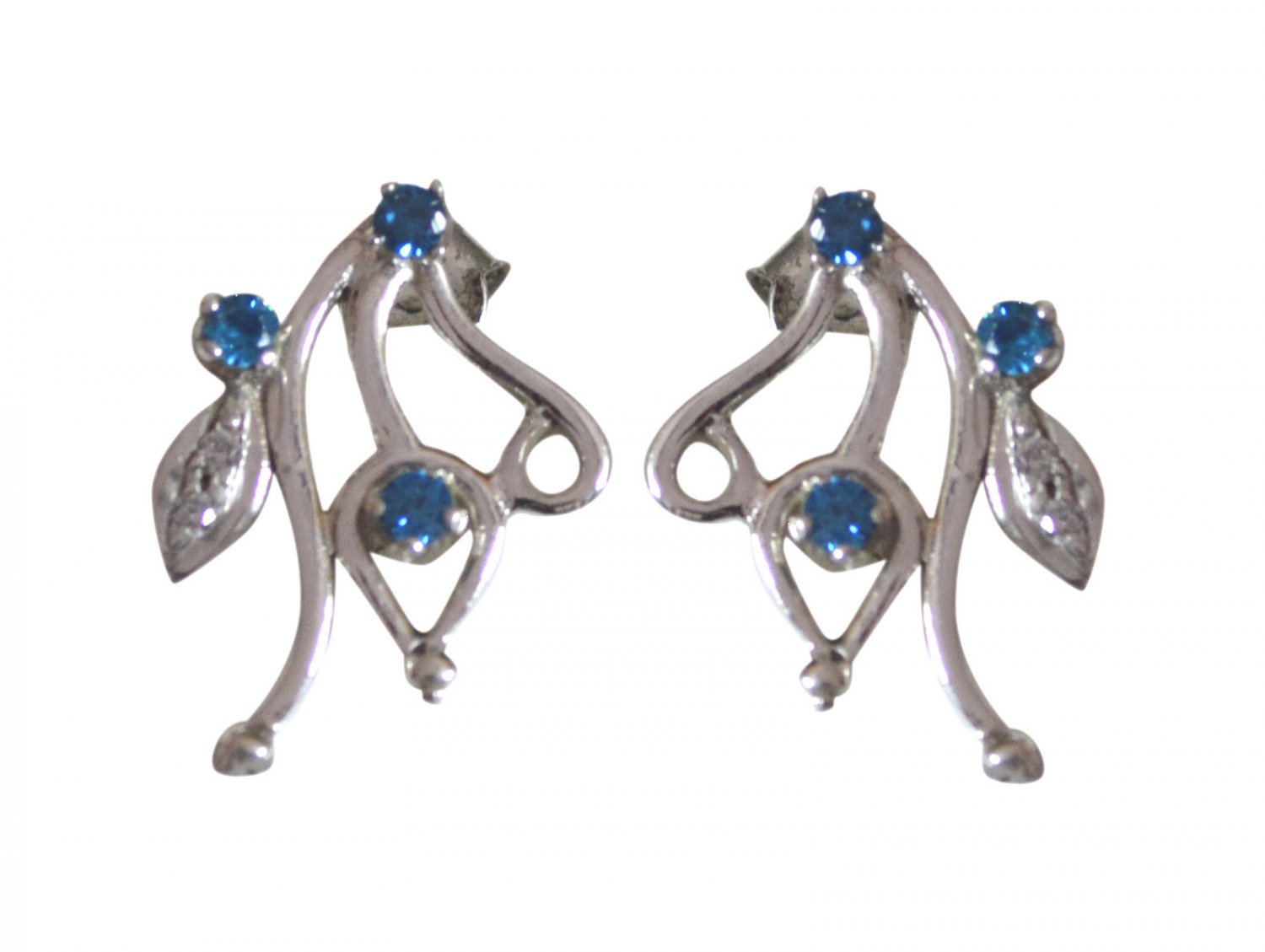 grand Multi CZ 925 Solid Sterling Silver Multi Earring genuine india US