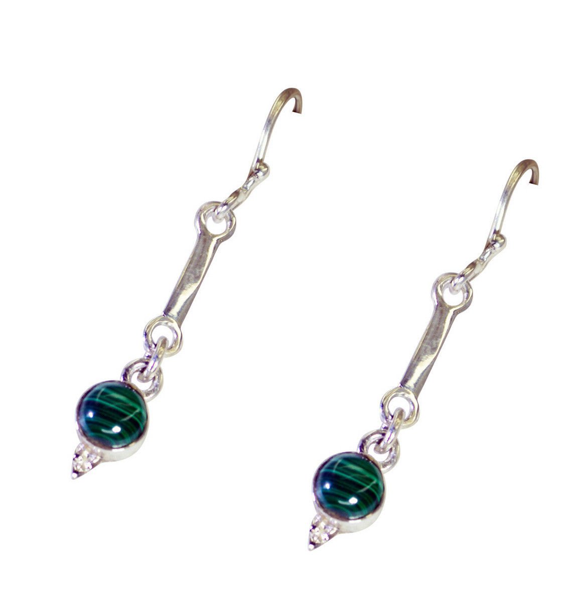 classy Malachite 925 Solid Sterling Silver Green Earring genuine general US