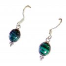 adorable Malachite 925 Solid Sterling Silver Green Earring Natural usually US