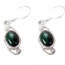 fine-looking Malachite Solid Sterling Silver Green Earring genuine ordinary US