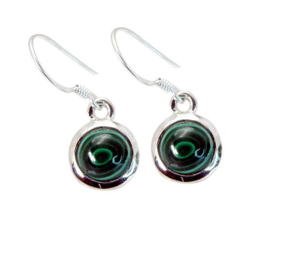 gorgeous Malachite 925 Solid Sterling Silver Green Earring genuine jewelry US