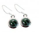 gorgeous Malachite 925 Solid Sterling Silver Green Earring genuine jewelry US