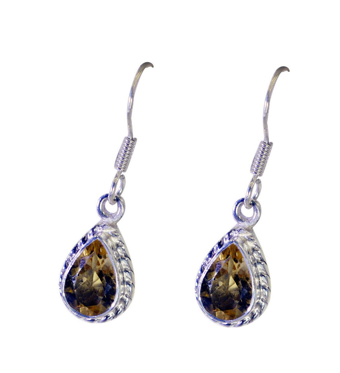 splendiferous Lemon Quartz SolidSterling Silver Yellow Earring Natural india US