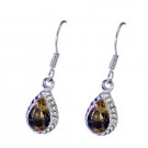 splendiferous Lemon Quartz SolidSterling Silver Yellow Earring Natural india US
