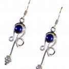 cute Lapis Lazuli 925 Solid Sterling Silver Blue Earring genuine gemstones US