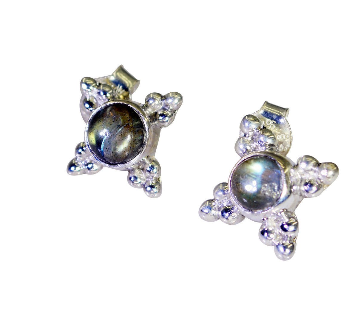 captivating Labradorite Solid Sterling Silver Gray Earring Natural jewellery US