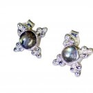captivating Labradorite Solid Sterling Silver Gray Earring Natural jewellery US