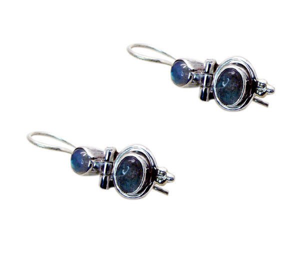 handsome Labradorite 925 Solid Sterling Silver Gray Earring genuine suppiler US