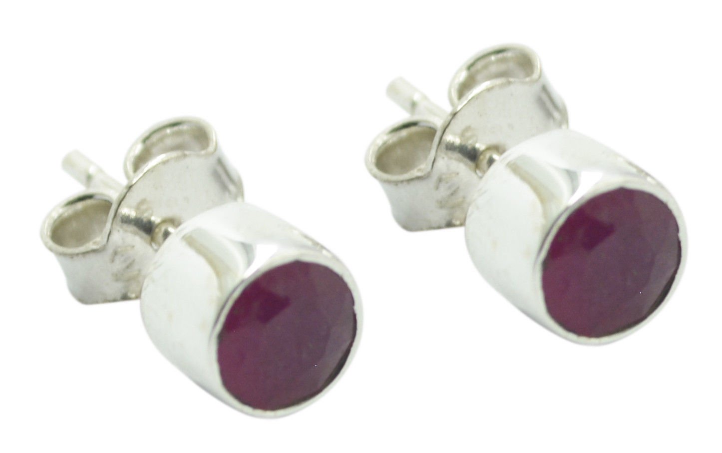 inviting Indian Ruby 925 Solid Sterling Silver Red Earring genuine jaipur US
