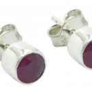 inviting Indian Ruby 925 Solid Sterling Silver Red Earring genuine jaipur US
