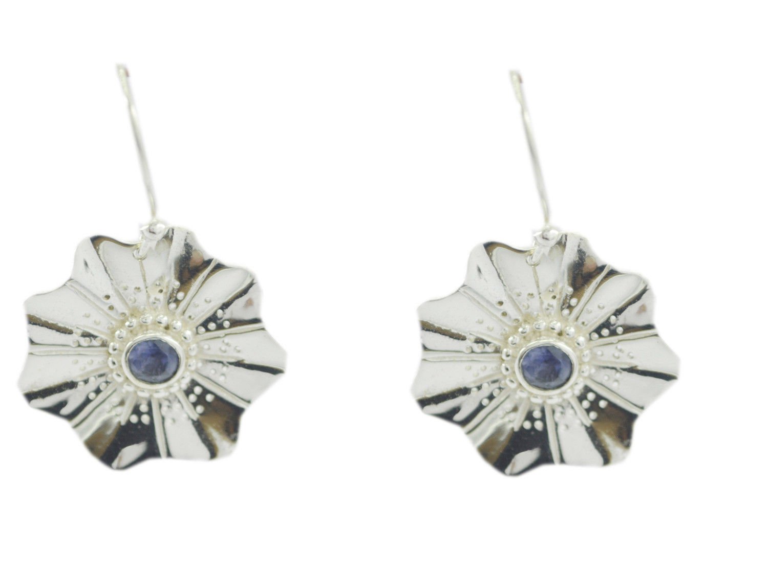 ideal Iolite 925 Sterling Silver Blue Earring Natural wholesales US
