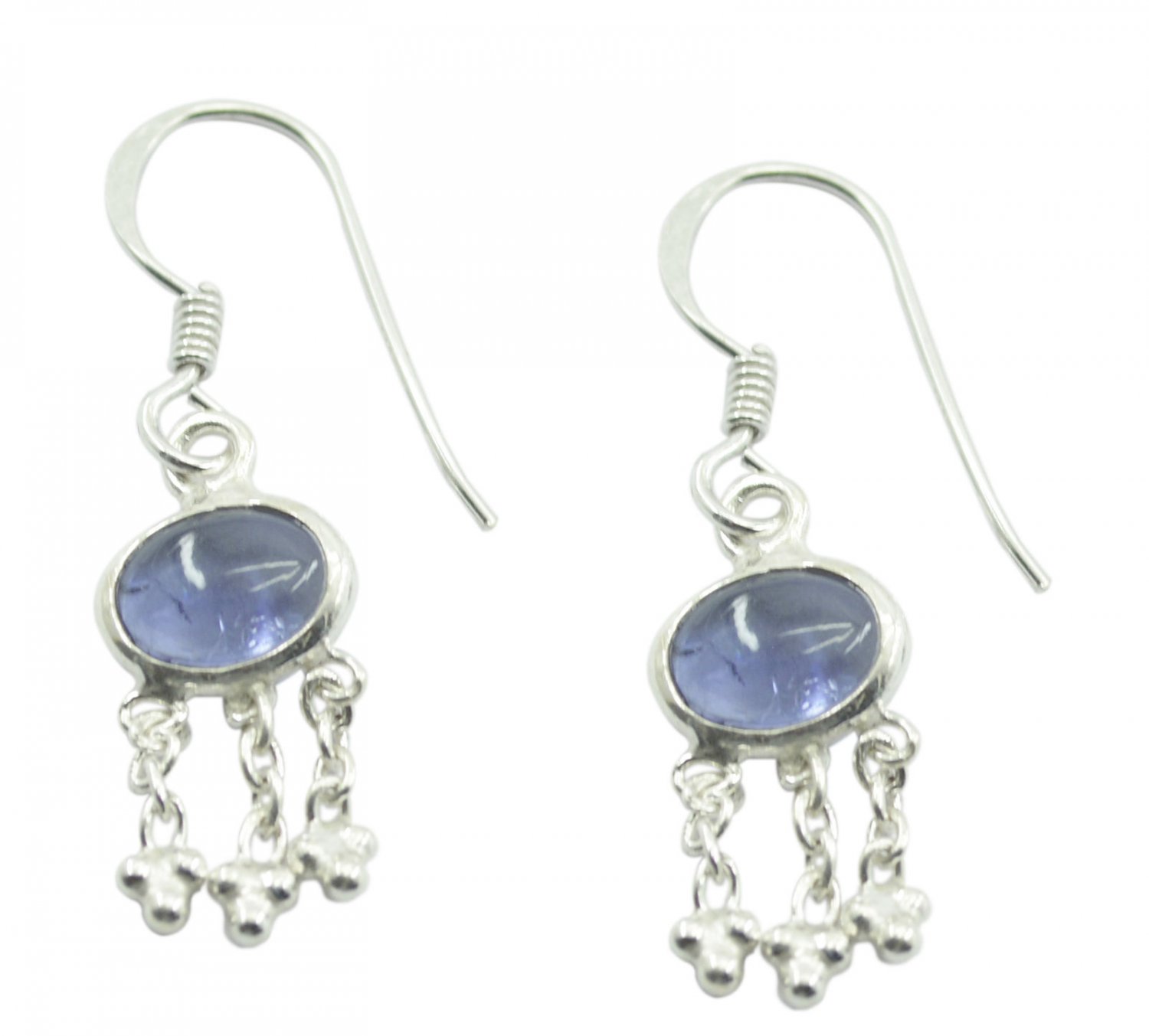 fine-looking Iolite 925 Solid Sterling Silver Blue Earring Natural regular US