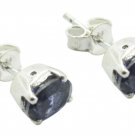 pleasing Iolite 925 Solid Sterling Silver Blue Earring genuine gemstones US