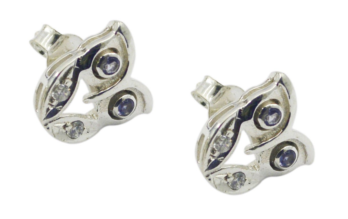 fair Iolite 925 Solid Sterling Silver Red Earring Natural india US