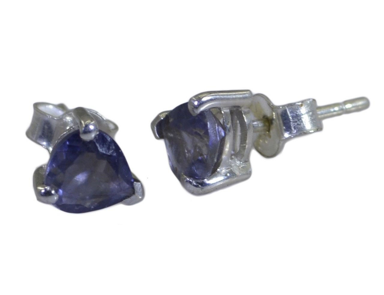 excellent Iolite 925 Solid Sterling Silver Blue Earring Natural suppiler US