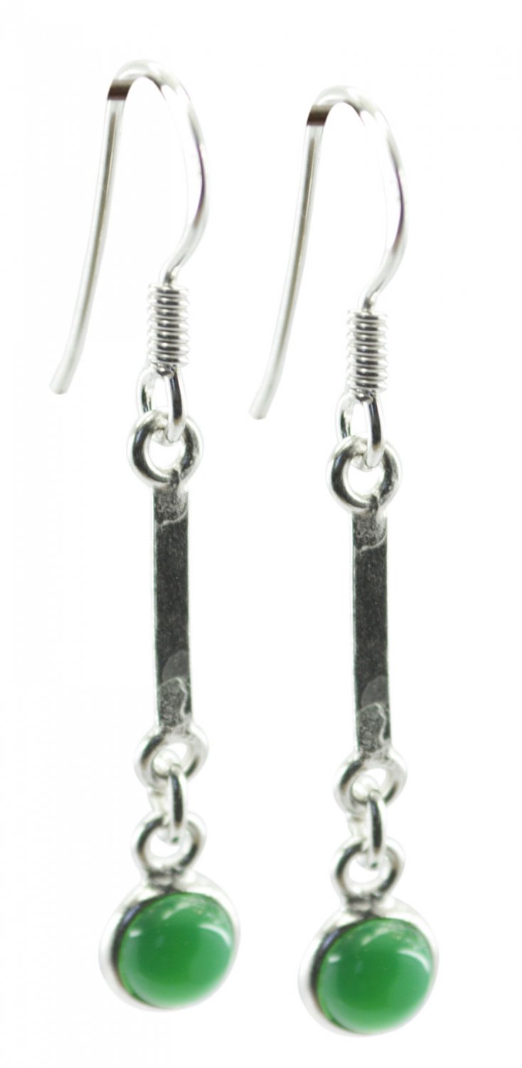 grand Green Onyx 925 Sterling Silver Green Earring Natural supplies US