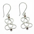 classy Garnet 925 Sterling Silver Red Earring genuine jewelry US