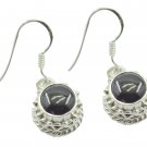 appealing Garnet 925 Sterling Silver Red Earring genuine jaipur US