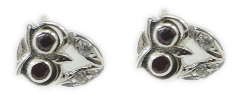 fine-looking Garnet 925 Sterling Silver Red Earring genuine Designer US