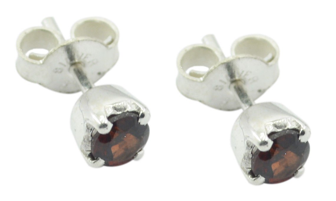 fascinating Garnet 925 Solid Sterling Silver Red Earring genuine wholesale US