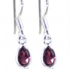 charming Garnet 925 Solid Sterling Silver Red Earring Natural jewellery US