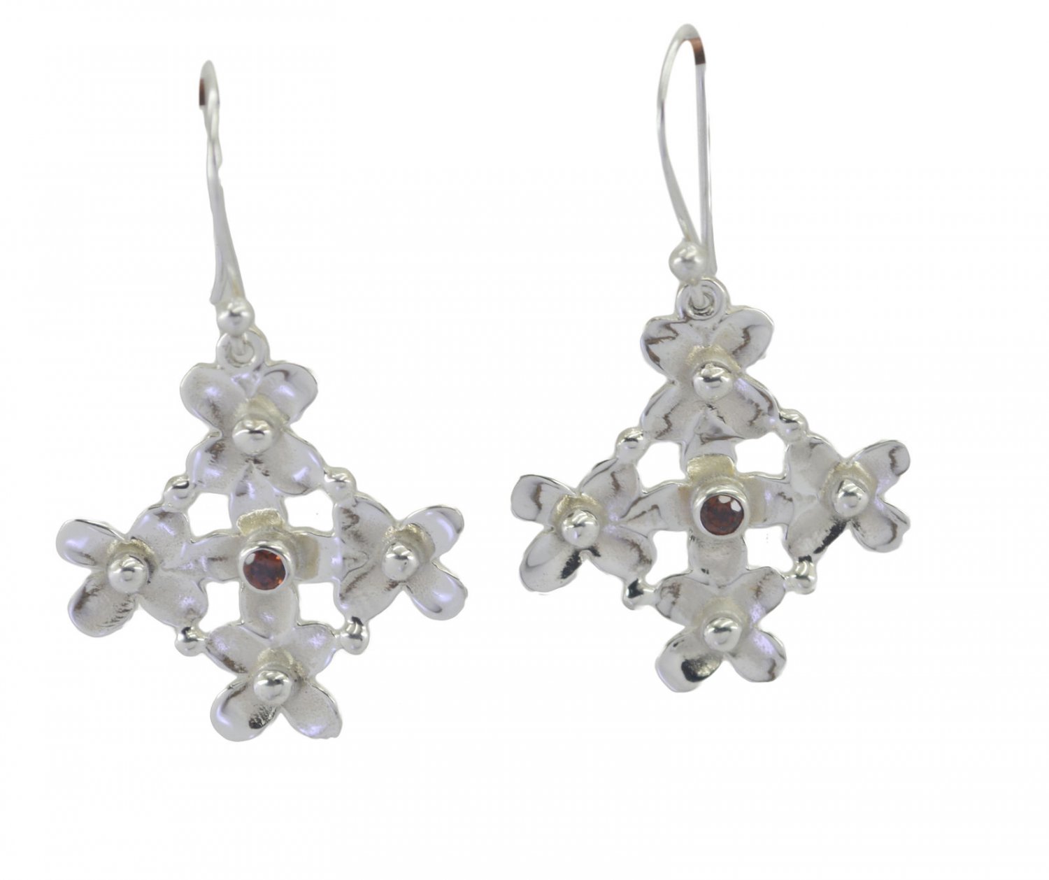 comely Garnet 925 Solid Sterling Silver Red Earring Natural general US
