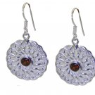 ideal Garnet 925 Solid Sterling Silver Red Earring genuine regular US