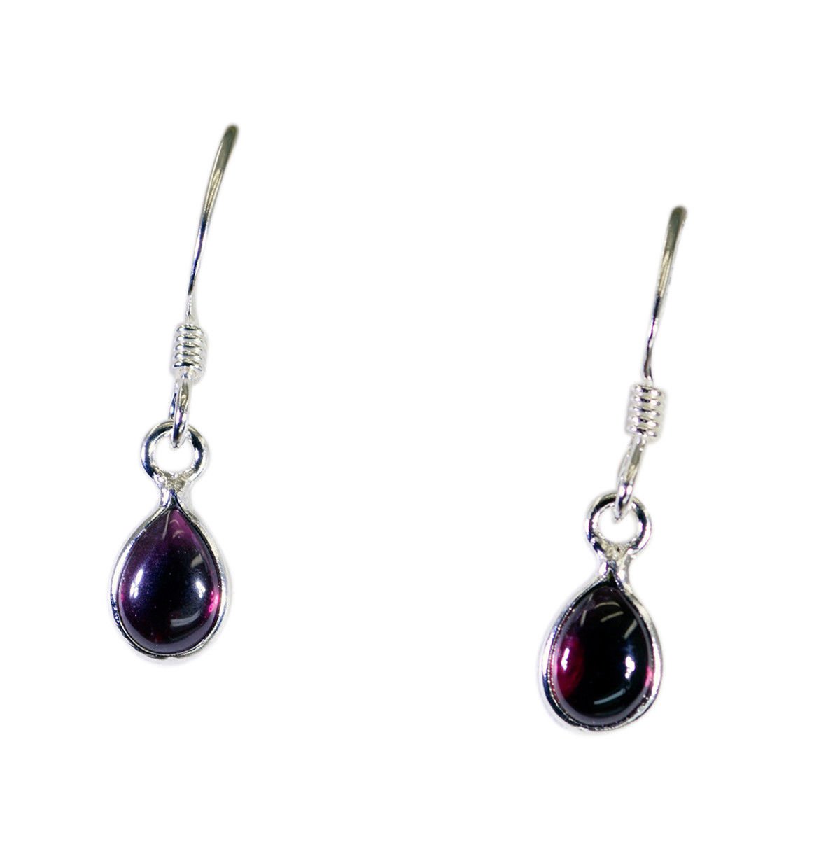 bonnie Garnet 925 Solid Sterling Silver Red Earring Natural easily US