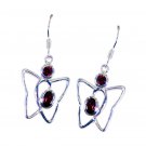 inviting Garnet 925 Solid Sterling Silver Red Earring genuine simply US