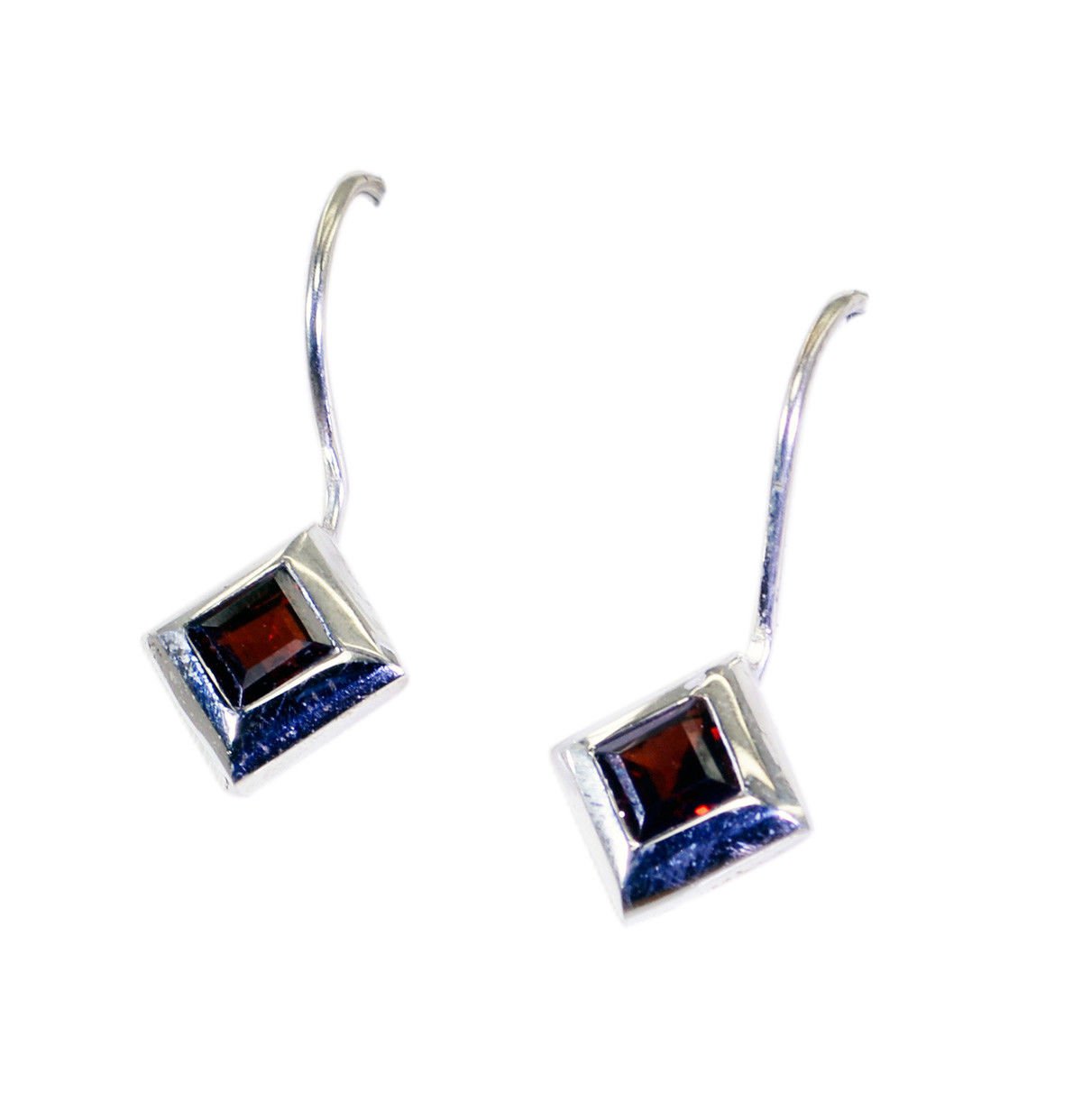 fine Garnet 925 Solid Sterling Silver Red Earring Natural ordinary US