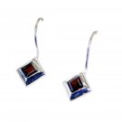 fine Garnet 925 Solid Sterling Silver Red Earring Natural ordinary US