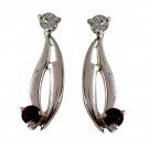 captivating Garnet 925 Solid Sterling Silver Red Earring genuine handcrafted US