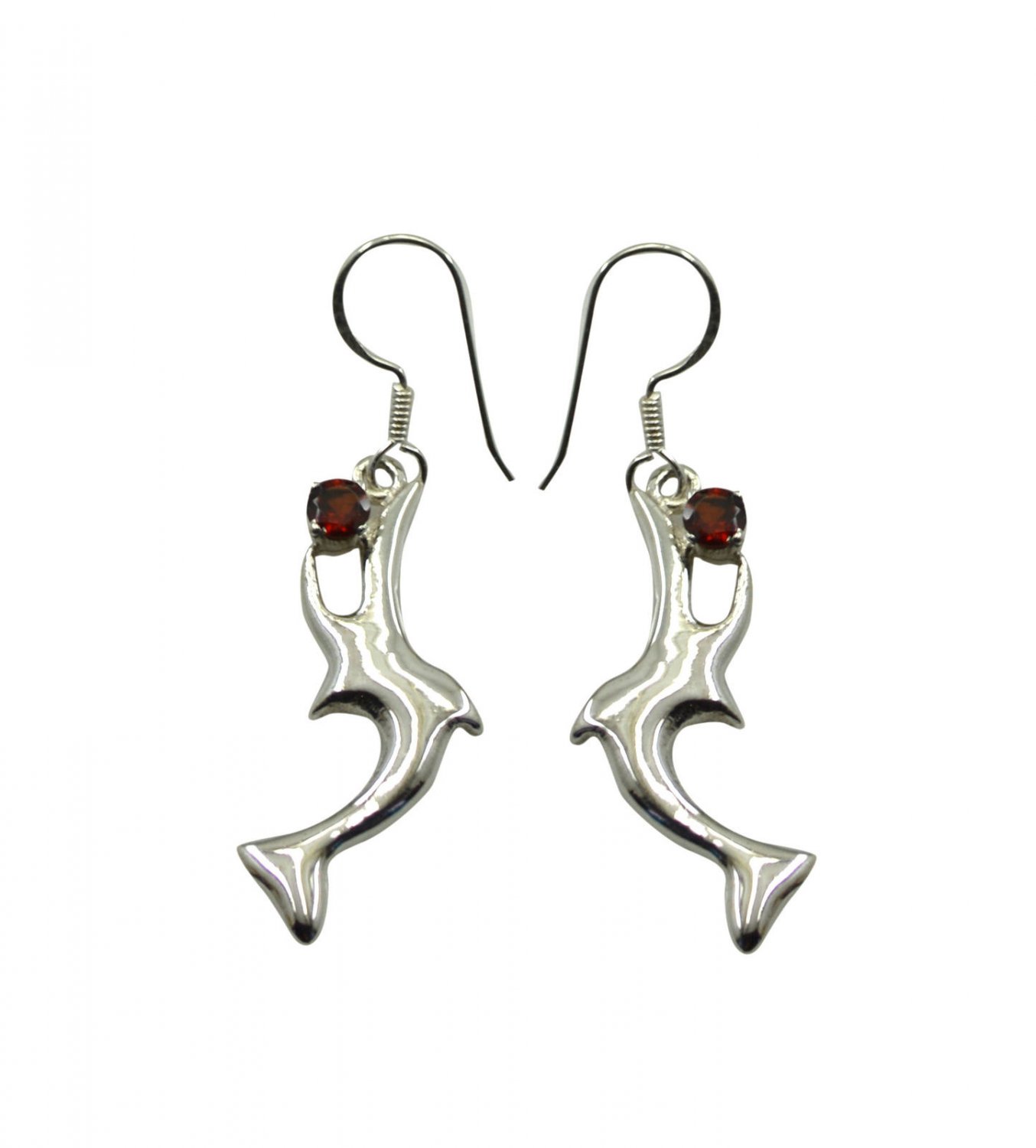 appealing Garnet 925 Solid Sterling Silver Red Earring genuine wholesales US