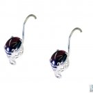 gorgeous Garnet 925 Solid Sterling Silver Red Earring genuine jewellery US