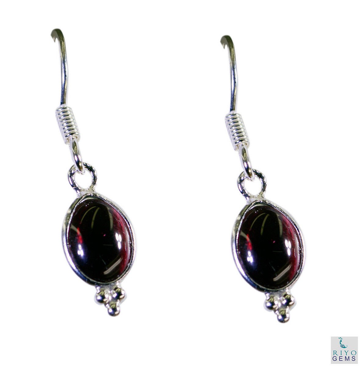 fair Garnet 925 Solid Sterling Silver Red Earring genuine wholesale US