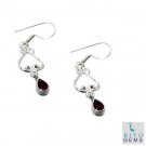 pulchritudinous Garnet 925 Solid Sterling Silver Red Earring Natural common US