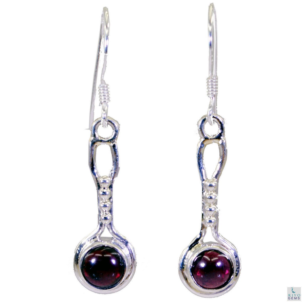 splendiferous Garnet 925 Solid Sterling Silver Red Earring genuine wholesale US