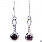 splendiferous Garnet 925 Solid Sterling Silver Red Earring genuine wholesale US