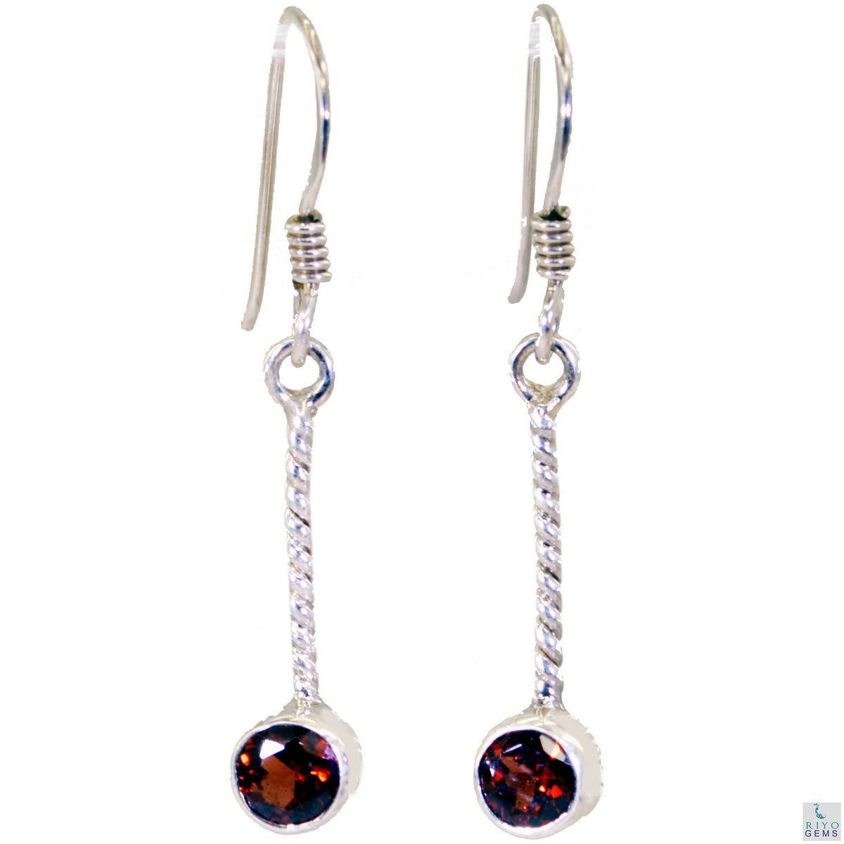 elegant Garnet 925 Solid Sterling Silver Red Earring Natural jewellery US