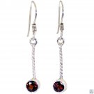 elegant Garnet 925 Solid Sterling Silver Red Earring Natural jewellery US