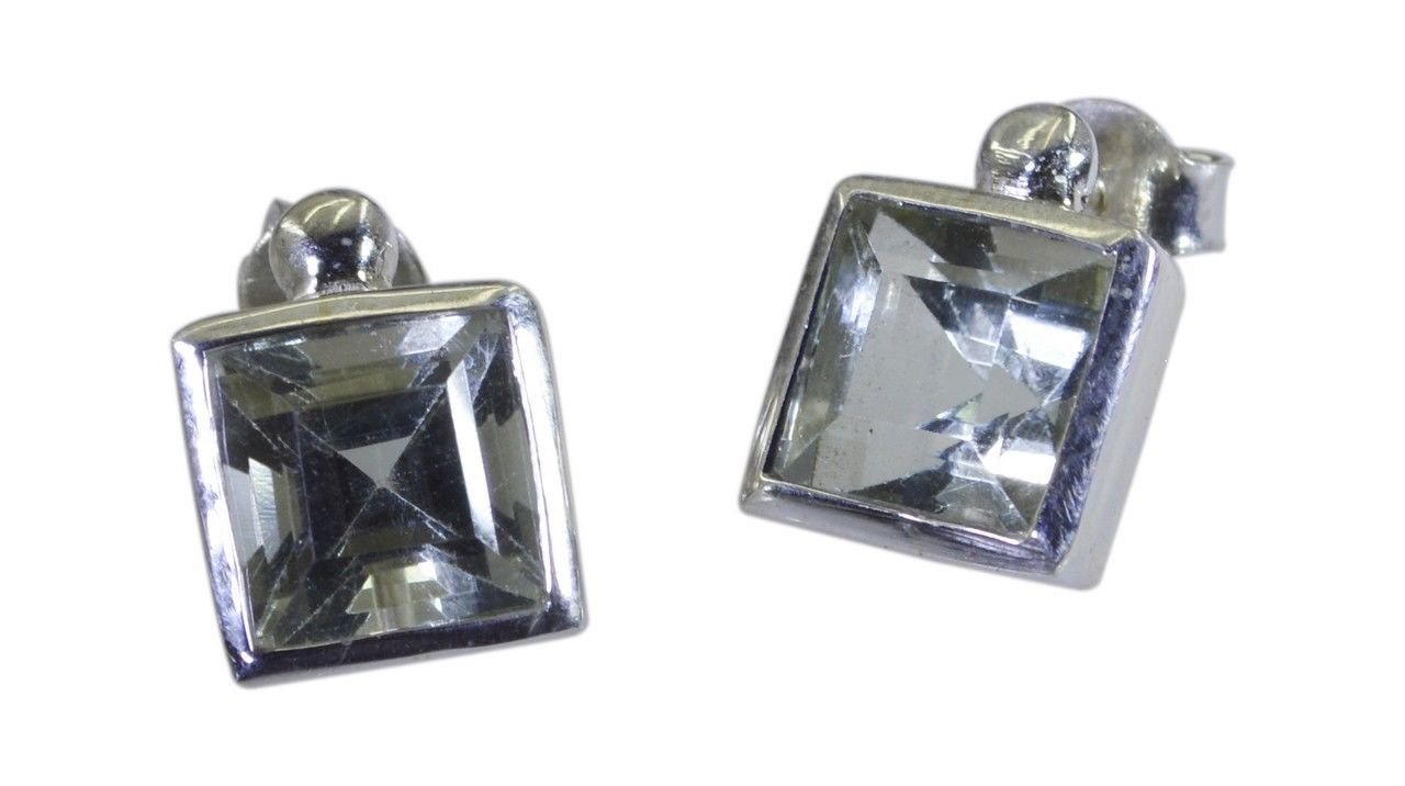 cute Green Amethyst 925 Solid Sterling Silver Green Earring genuine suppiler US