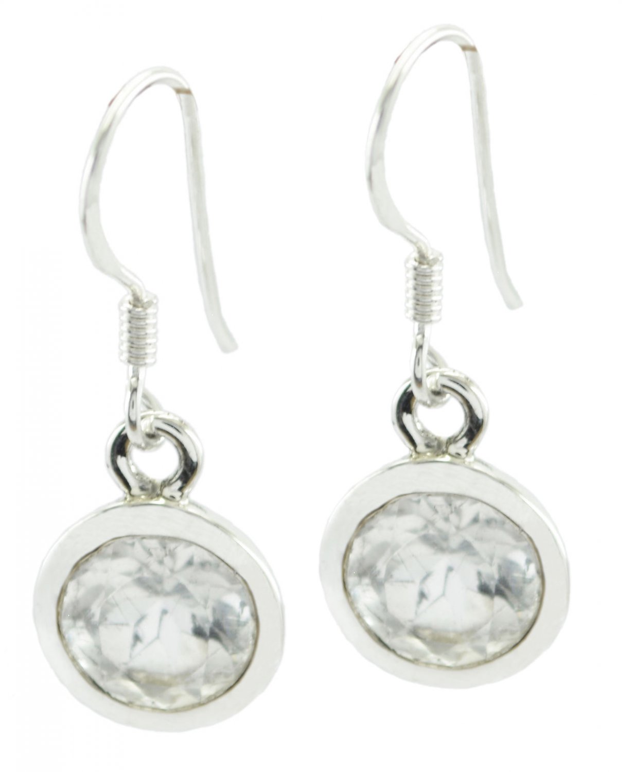 comely Crystal Quartz 925 Sterling Silver White Earring genuine freely US