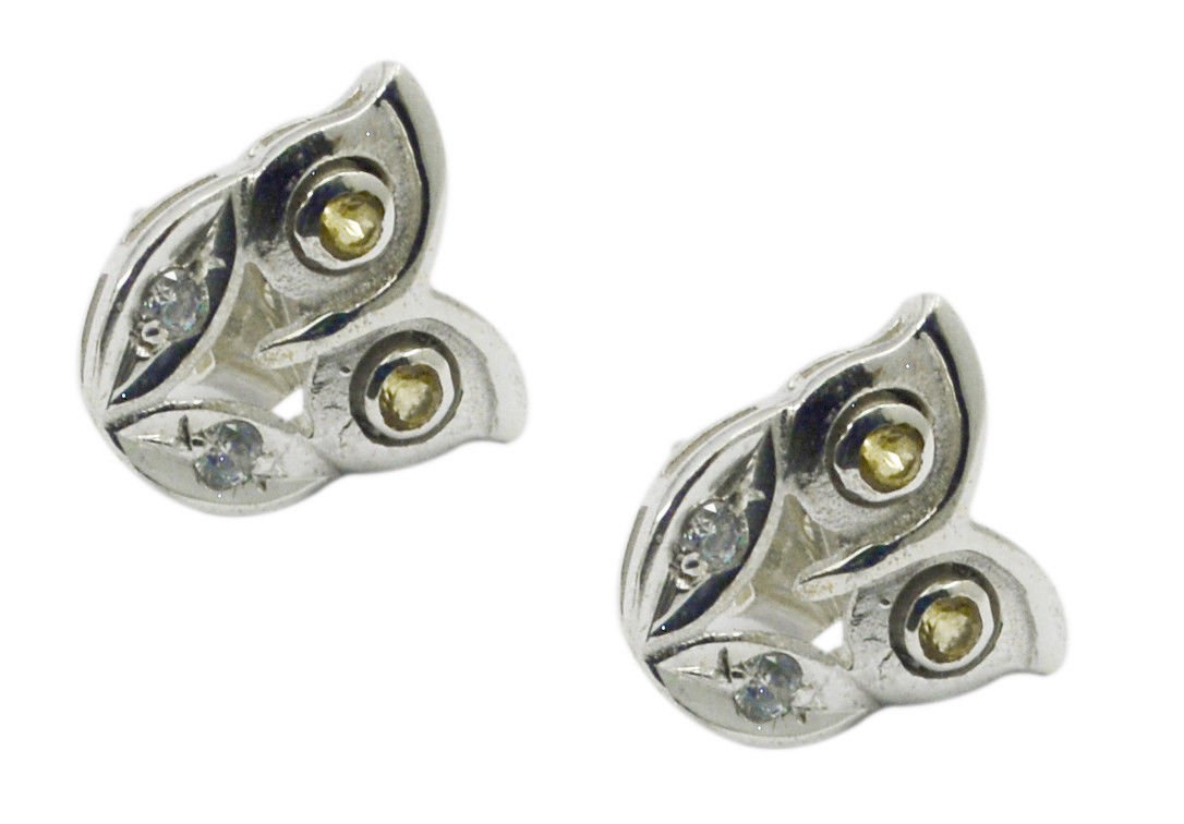 elegant Citrine 925 Solid Sterling Silver Yellow Earring Natural suppiler US