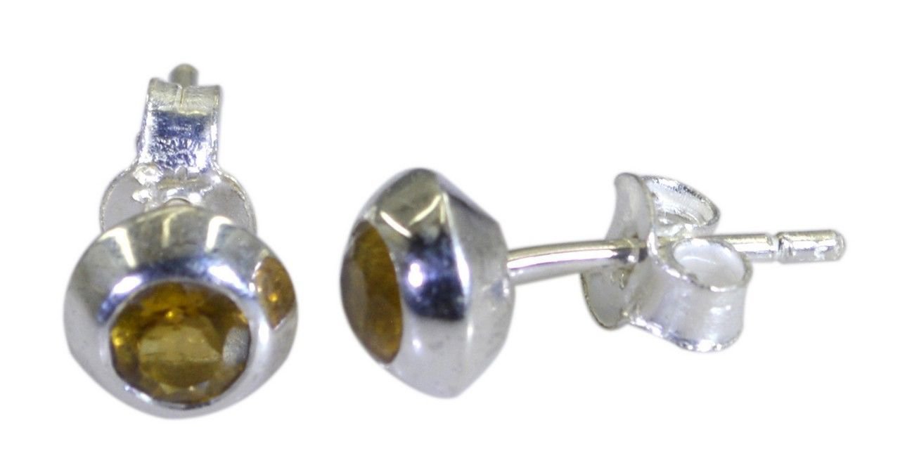 grand Citrine 925 Solid Sterling Silver Yellow Earring Natural ordinary US