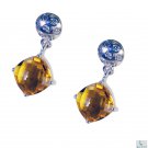 ideal Citrine 925 Solid Sterling Silver Yellow Earring genuine gemstone US