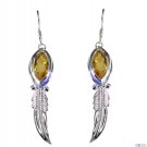 classy Citrine 925 Solid Sterling Silver Yellow Earring Natural wholesale US
