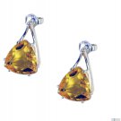 bewitching Citrine 925 Solid Sterling Silver Yellow Earring genuine suppiler US