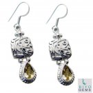 resplendent Citrine 925 Solid Sterling Silver Yellow Earring Natural jaipur US