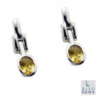 pleasing Citrine 925 Solid Sterling Silver Yellow Earring genuine wholesale US