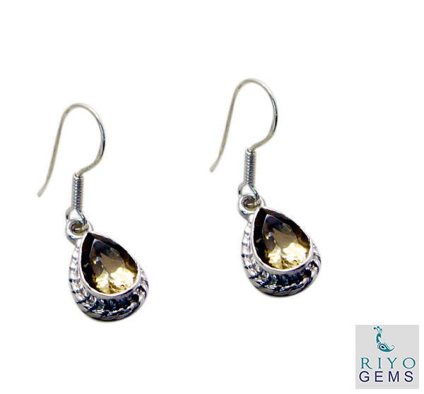 gorgeous Citrine 925 Solid Sterling Silver Yellow Earring Natural supply US